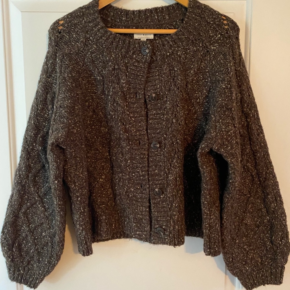 Brown Cable Knit Women's Sweater